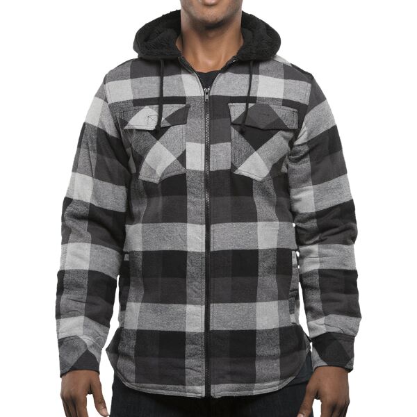 Men's Hooded Flannel Jacket Thumbnail