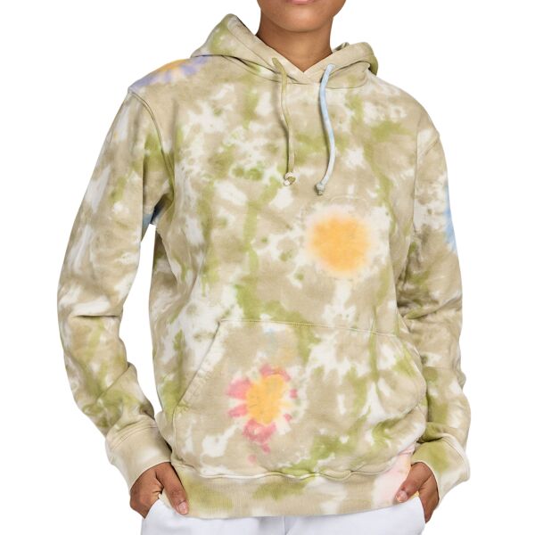 Unisex USA Made Flower Tie-Dye Hooded Sweatshirt Thumbnail