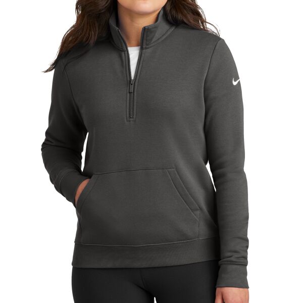 Women's Club Fleece Sleeve Swoosh 1/2 Zip Thumbnail