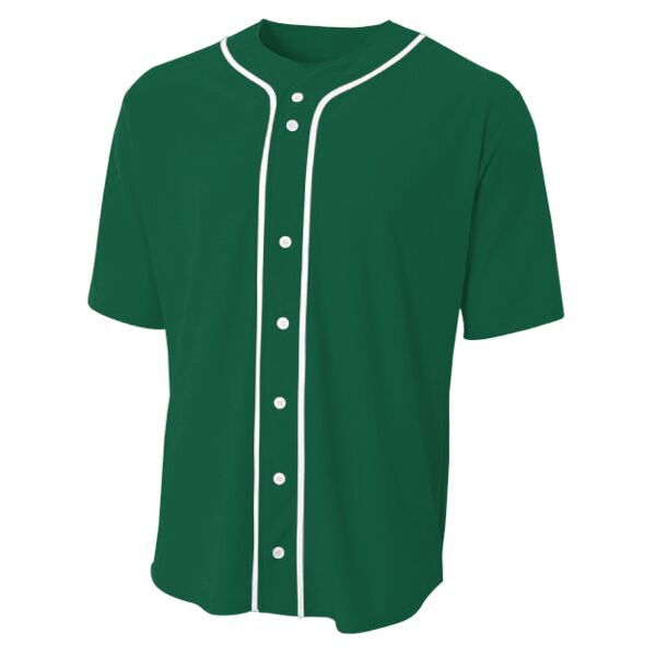 Short Sleeve Full Button Baseball Top Thumbnail