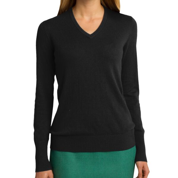 Women's V Neck Sweater Thumbnail