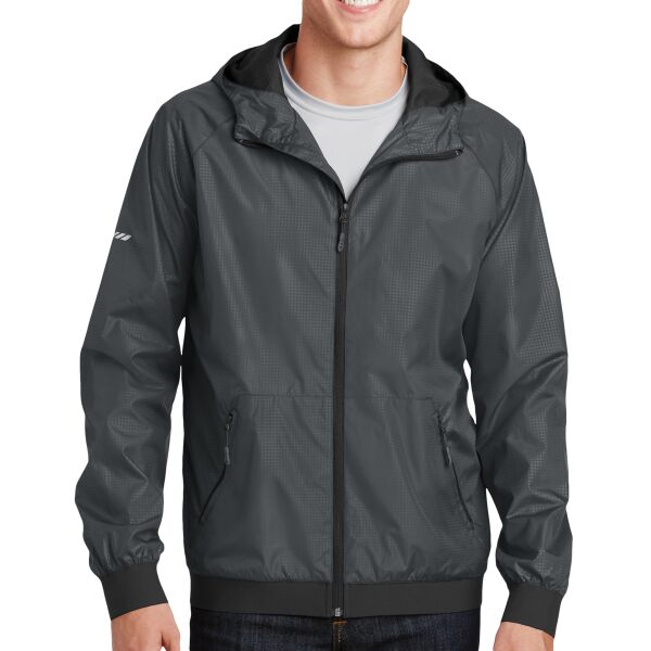 Embossed Hooded Wind Jacket Thumbnail