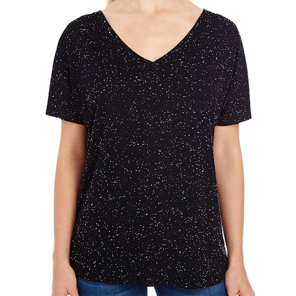 Ladies' Triblend Fleck Short-Sleeve V-Neck T-Shirt Thumbnail