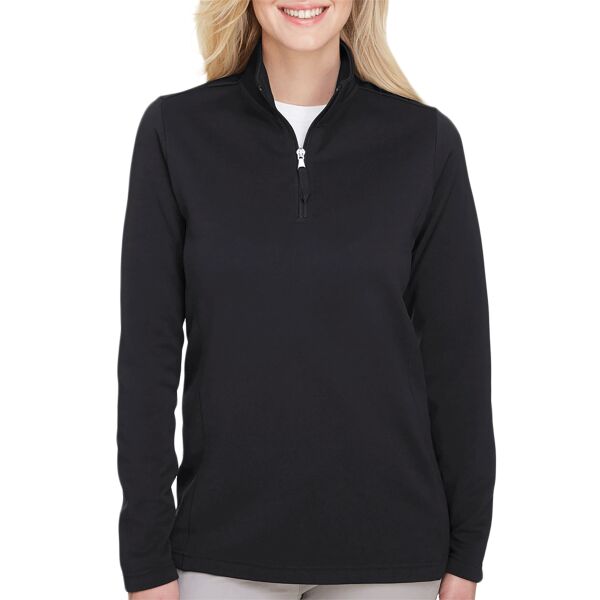 Ladies' Coastal Pique Fleece Quarter-Zip Thumbnail